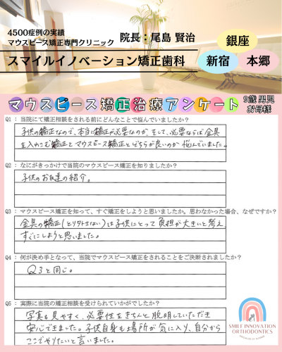 マウスピース矯正治療をスタートした理由についてのアンケート139
