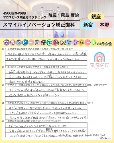 マウスピース矯正治療をスタートした理由についてのアンケート147