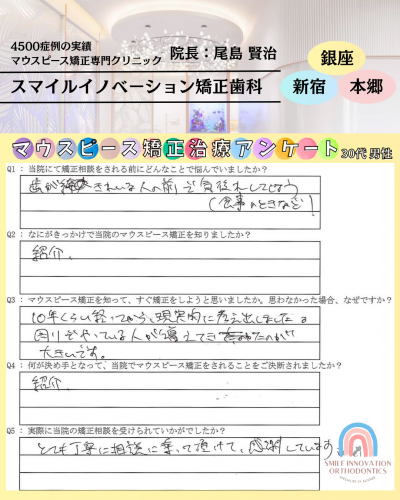 マウスピース矯正治療をスタートした理由についてのアンケート178