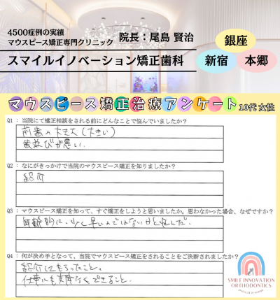 マウスピース矯正治療をスタートした理由についてのアンケート253