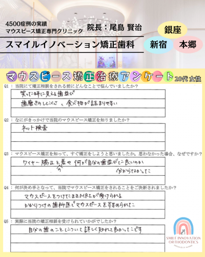 マウスピース矯正治療をスタートした理由についてのアンケート271