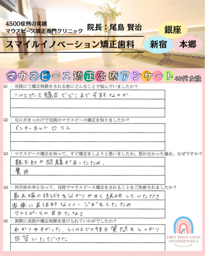 マウスピース矯正治療をスタートした理由についてのアンケート300