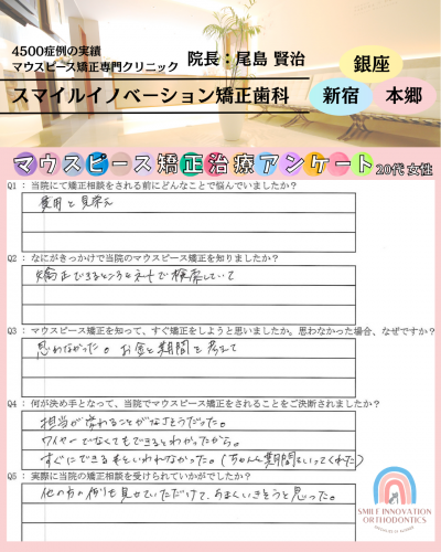 マウスピース矯正治療をスタートした理由についてのアンケート309
